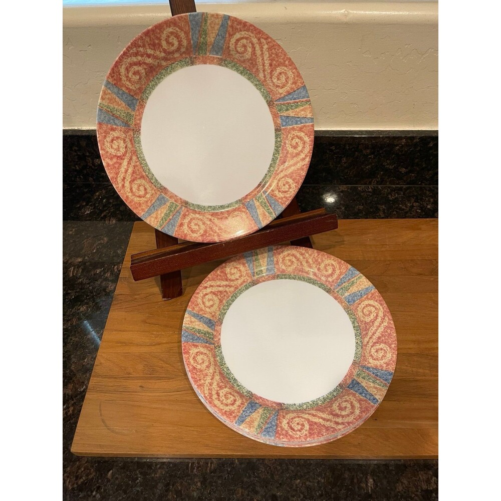 6 Vintage Corelle SAND ART Dinner Plates